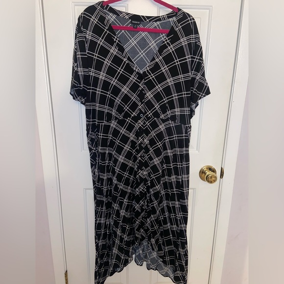 Torrid Plaid Button Front Challis Shirt Dress - Picture 3 of 8